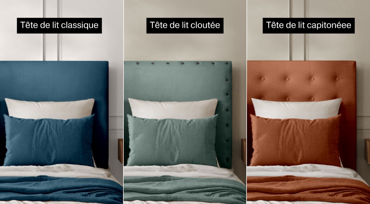 Différentes têtes de lit sont possible sur un lit